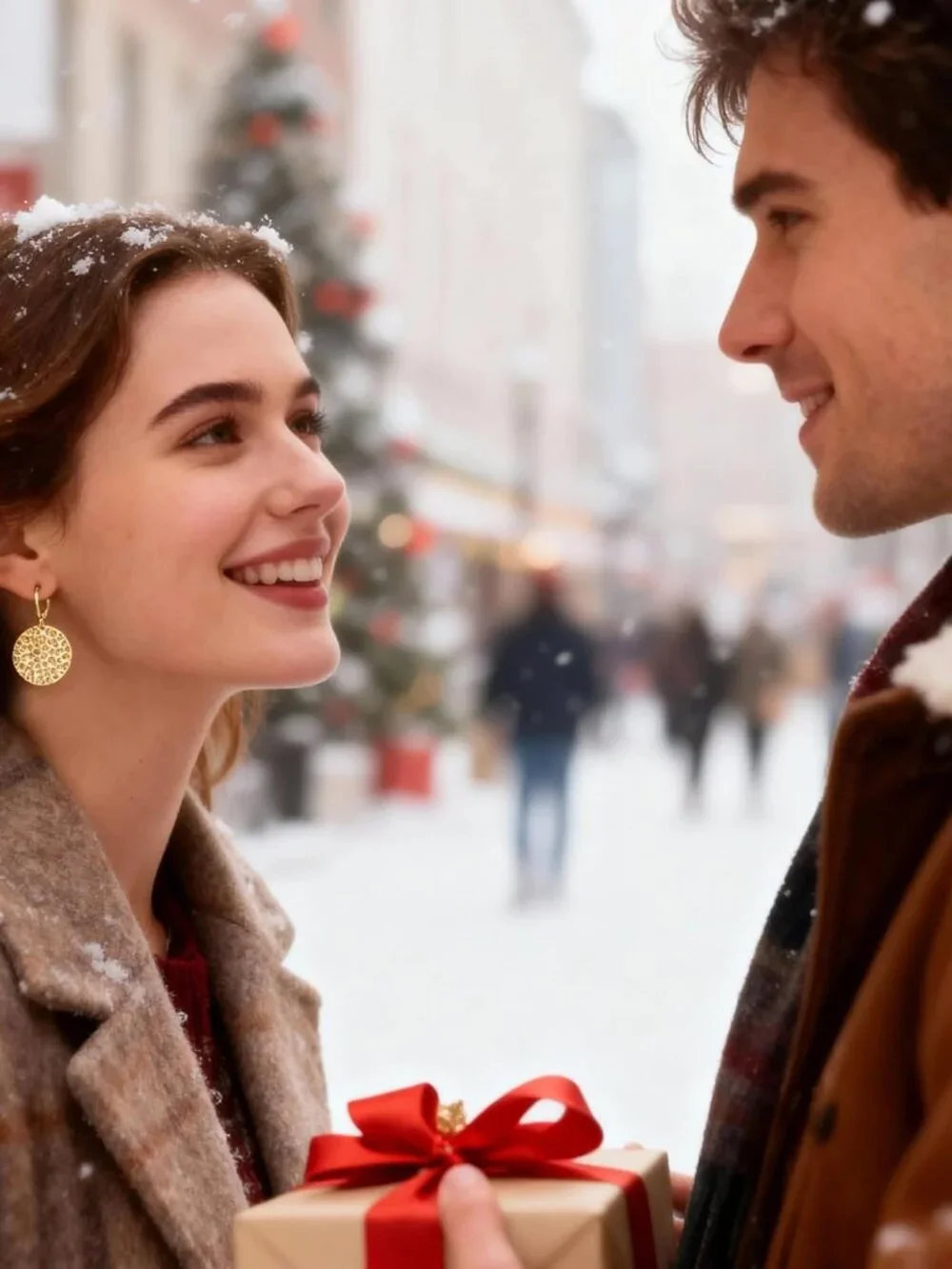 925 Sterling Silver Dangle Earrings for Women, 14K Gold Plated Geometric Flat Ro - Picture 6 of 8